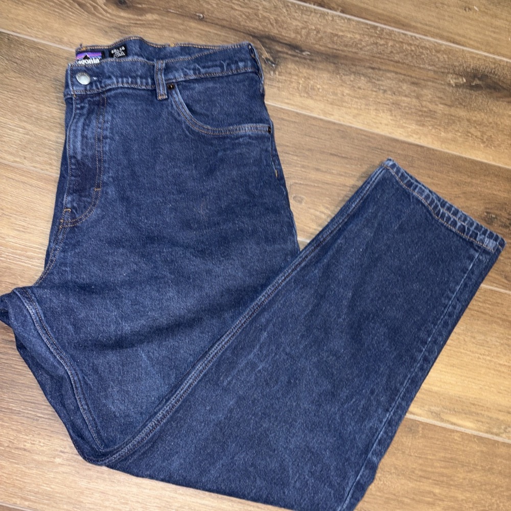 Patagonia Jeans Mens 40x30 Denim Blue Straight Fit 5 Pocket Organic Cotton
